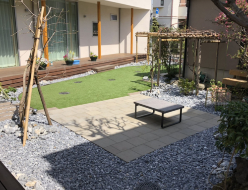 人工芝を敷いた中庭のリフォーム＠世田谷区